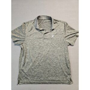 Beverly Hills Polo Club Men's Heathered Gray Golf Polo Shirt Short Sleeve Large